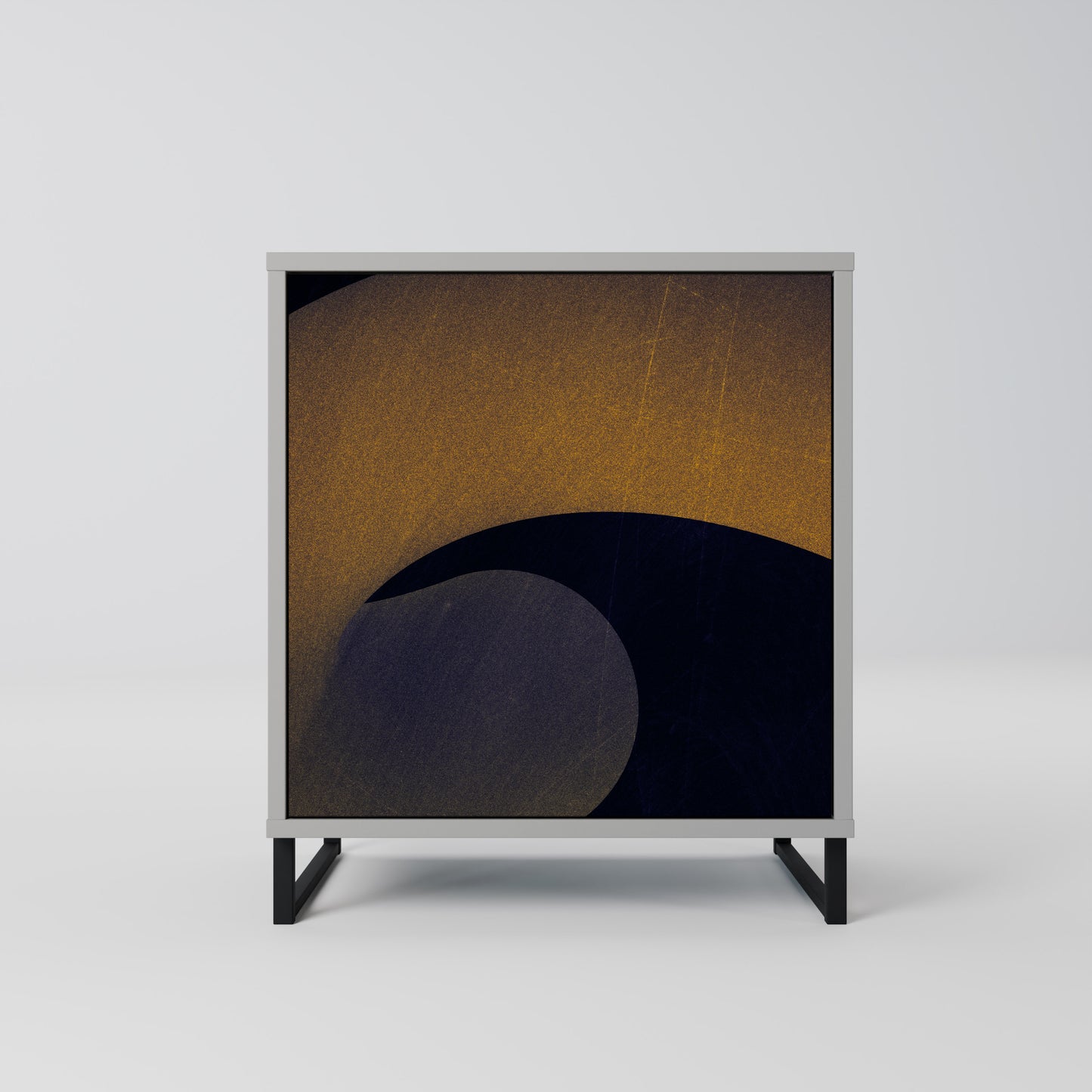 HOLLOW TIME 1-Door Sideboard in Grey Finish