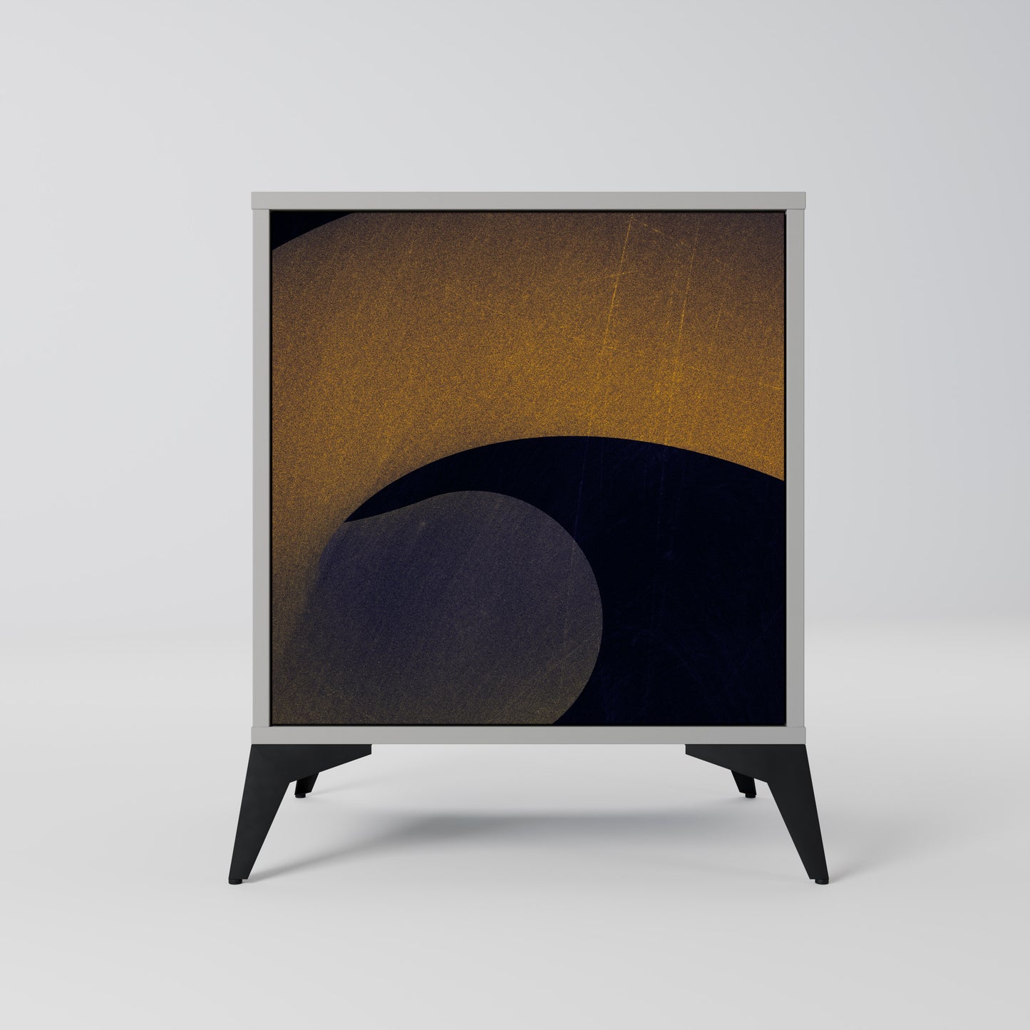 HOLLOW TIME 1-Door Sideboard in Grey Finish