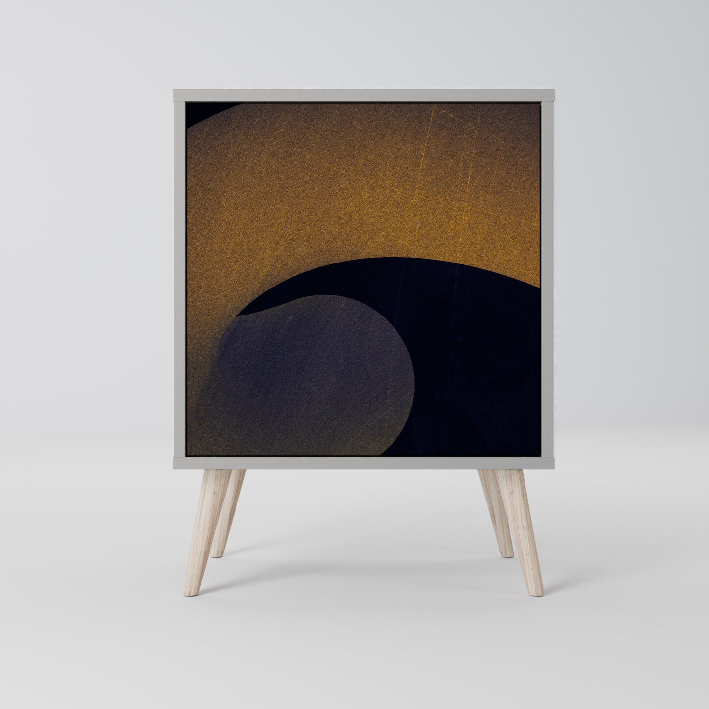 HOLLOW TIME 1-Door Sideboard in Grey Finish