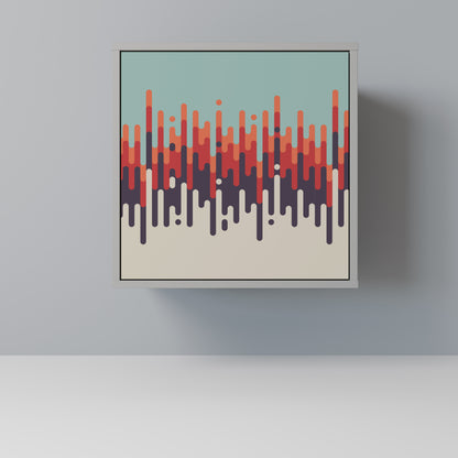 CHROMA CONTOURS 1-Door Sideboard in Grey Finish