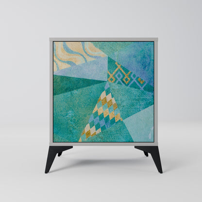 SPECTRUM SPLENDOR 1-Door Sideboard in Grey Finish