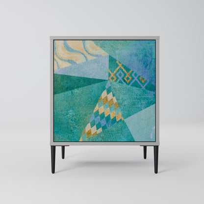 SPECTRUM SPLENDOR 1-Door Sideboard in Grey Finish