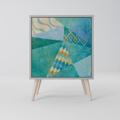 SPECTRUM SPLENDOR 1-Door Sideboard in Grey Finish