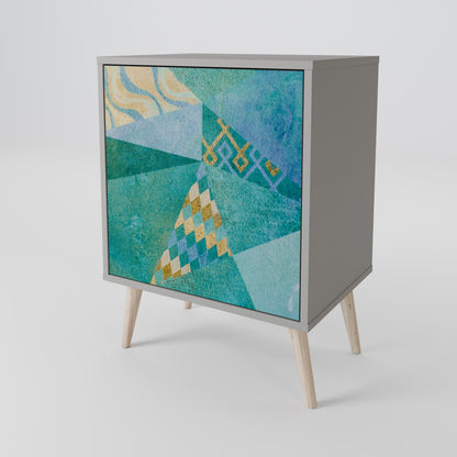 SPECTRUM SPLENDOR 1-Door Sideboard in Grey Finish