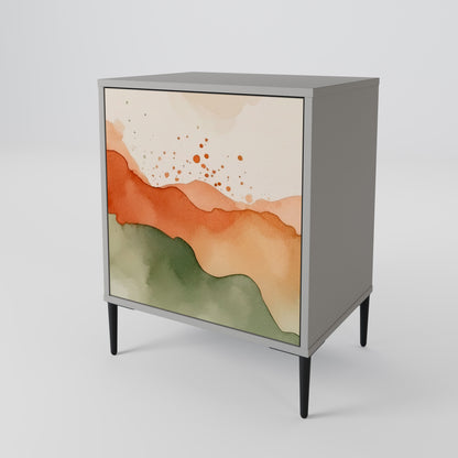 WATERCOLOUR PEAKS 1-Door Sideboard in Grey Finish