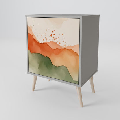 WATERCOLOUR PEAKS 1-Door Sideboard in Grey Finish