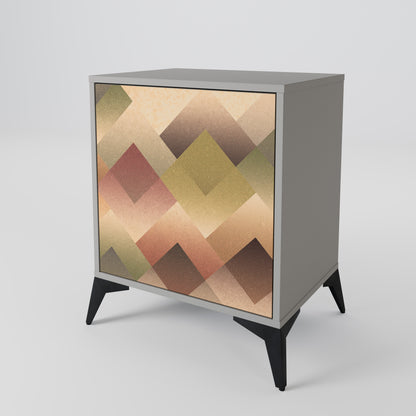 GEOMETRIC FUSION 1-Door Sideboard in Grey Finish
