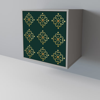 Credenza ROYAL MEDALLION a 1 anta con finitura grigia