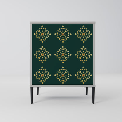 Credenza ROYAL MEDALLION a 1 anta con finitura grigia