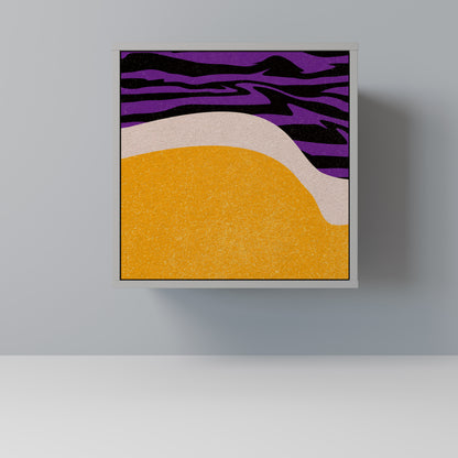 Credenza INDEPENDENT BORDER a 1 anta con finitura grigia