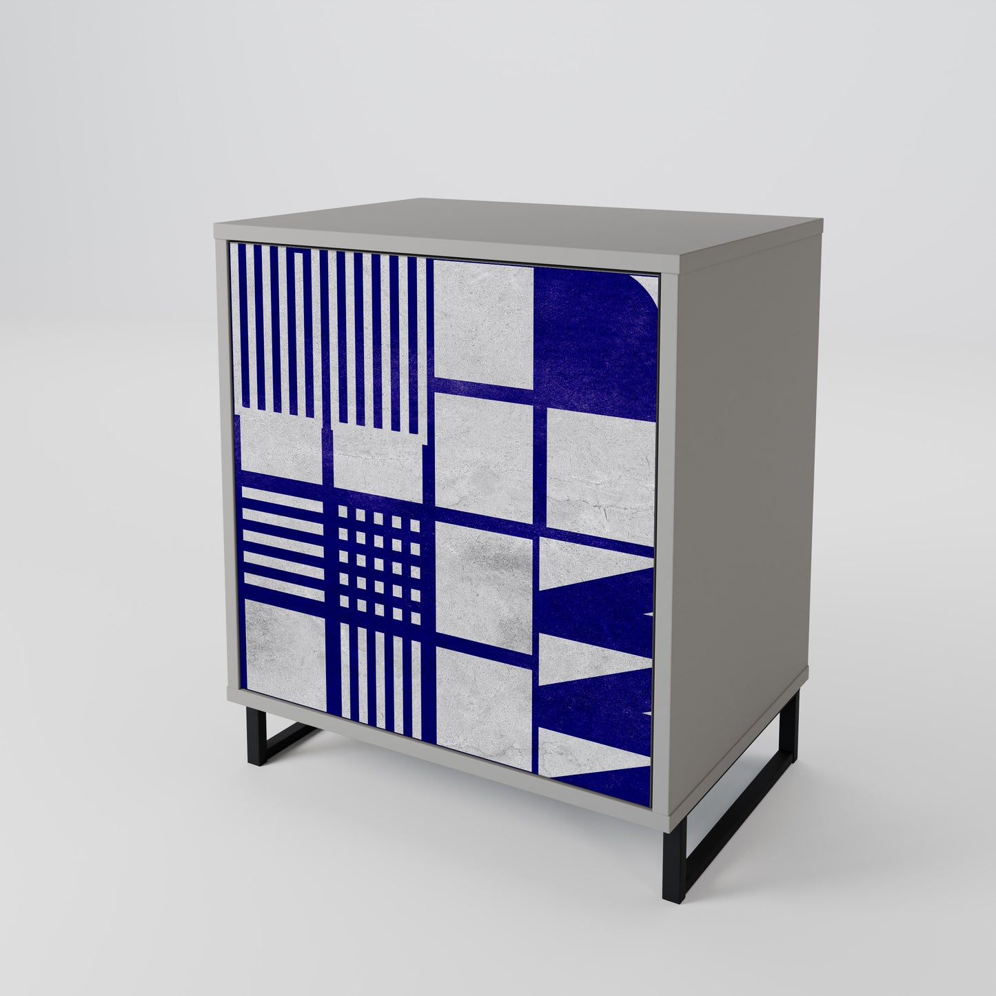 Credenza a 1 anta THE RIGHT PLACES in finitura grigia