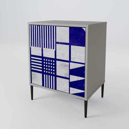 Credenza a 1 anta THE RIGHT PLACES in finitura grigia