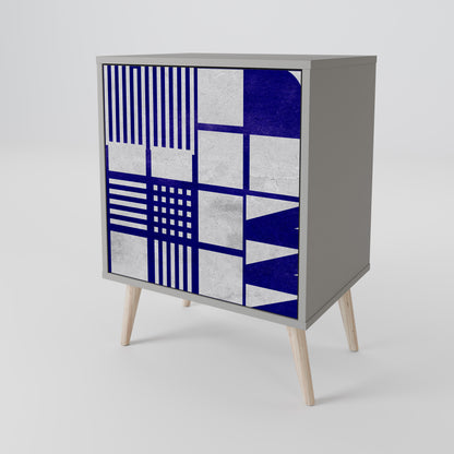 Credenza a 1 anta THE RIGHT PLACES in finitura grigia