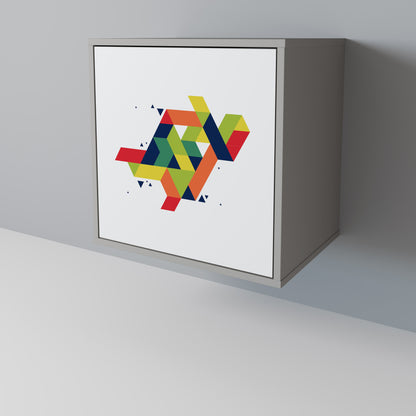 Credenza FUTURE SIGN a 1 anta in finitura grigia