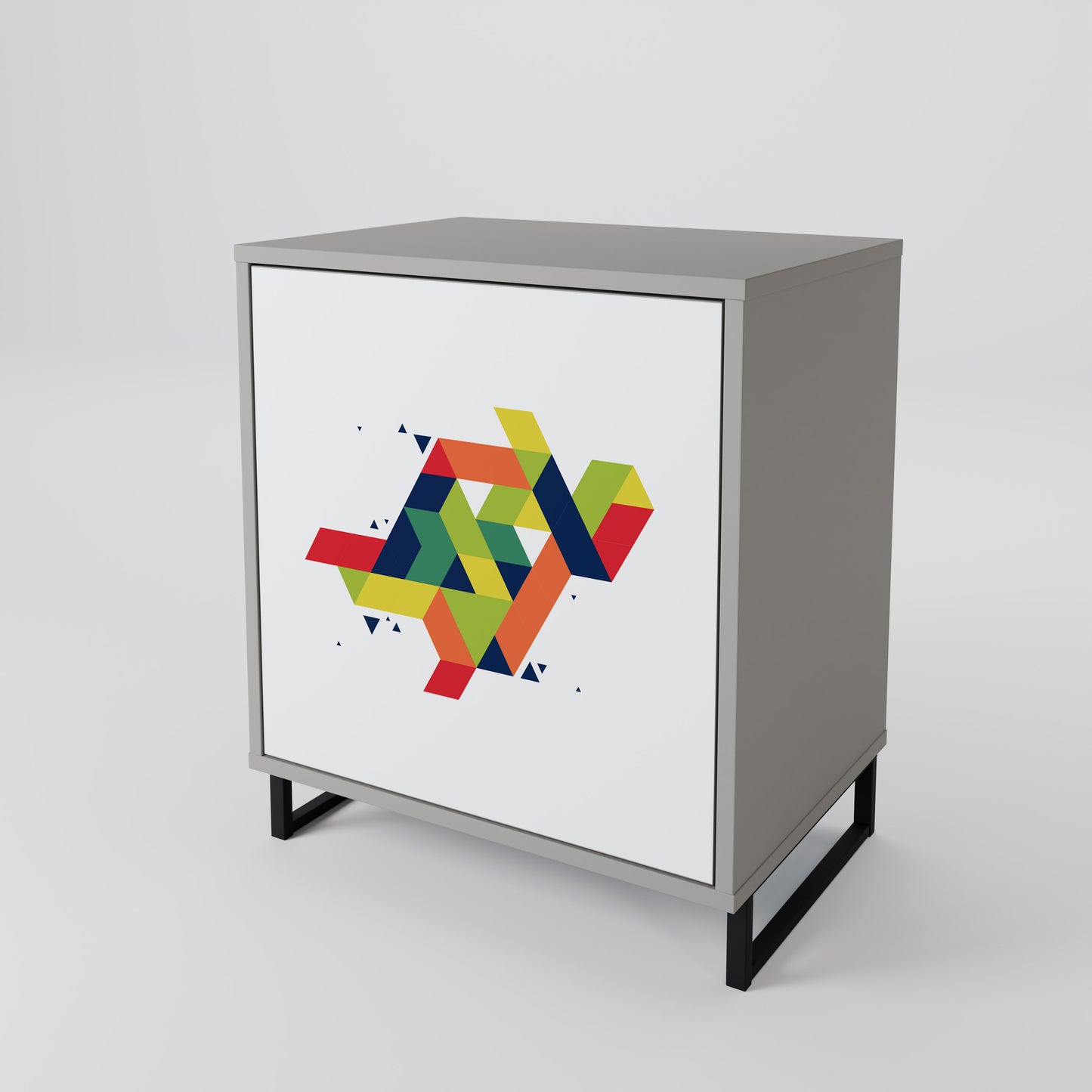 Credenza FUTURE SIGN a 1 anta in finitura grigia