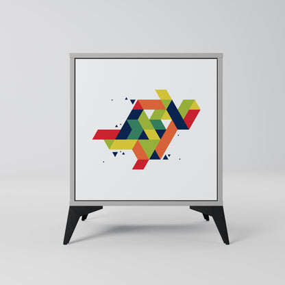 Credenza FUTURE SIGN a 1 anta in finitura grigia