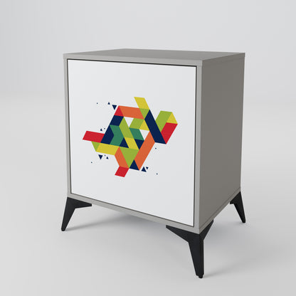 Credenza FUTURE SIGN a 1 anta in finitura grigia