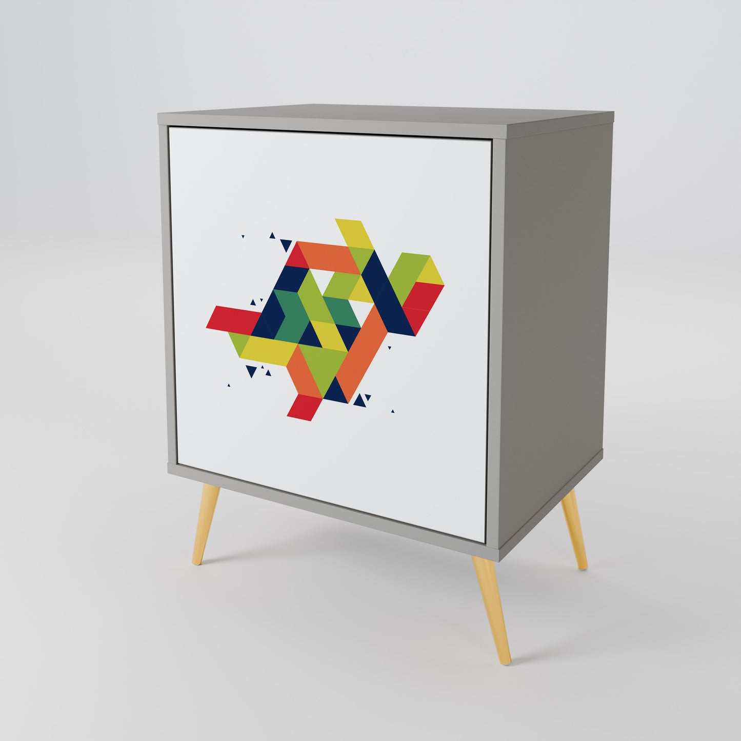 Credenza FUTURE SIGN a 1 anta in finitura grigia