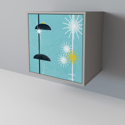 Credenza PATHS TO HAPPINESS a 1 anta con finitura grigia