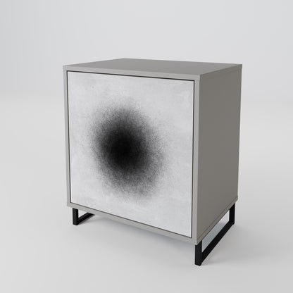 Credenza BLACK HOLE a 1 anta con finitura grigia