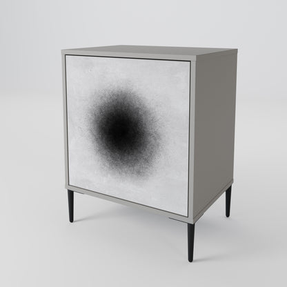 Credenza BLACK HOLE a 1 anta con finitura grigia