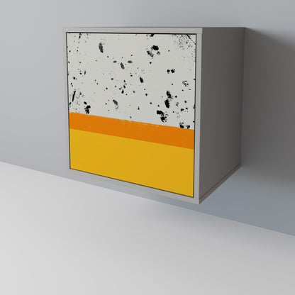 Credenza a 1 anta DYED BY ORANGE con finitura grigia