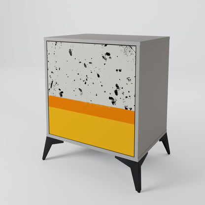 Credenza a 1 anta DYED BY ORANGE con finitura grigia