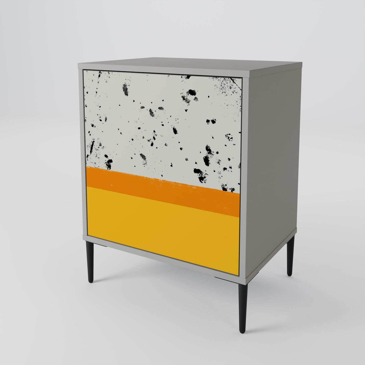 Credenza a 1 anta DYED BY ORANGE con finitura grigia