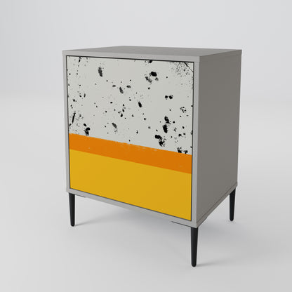 Credenza a 1 anta DYED BY ORANGE con finitura grigia