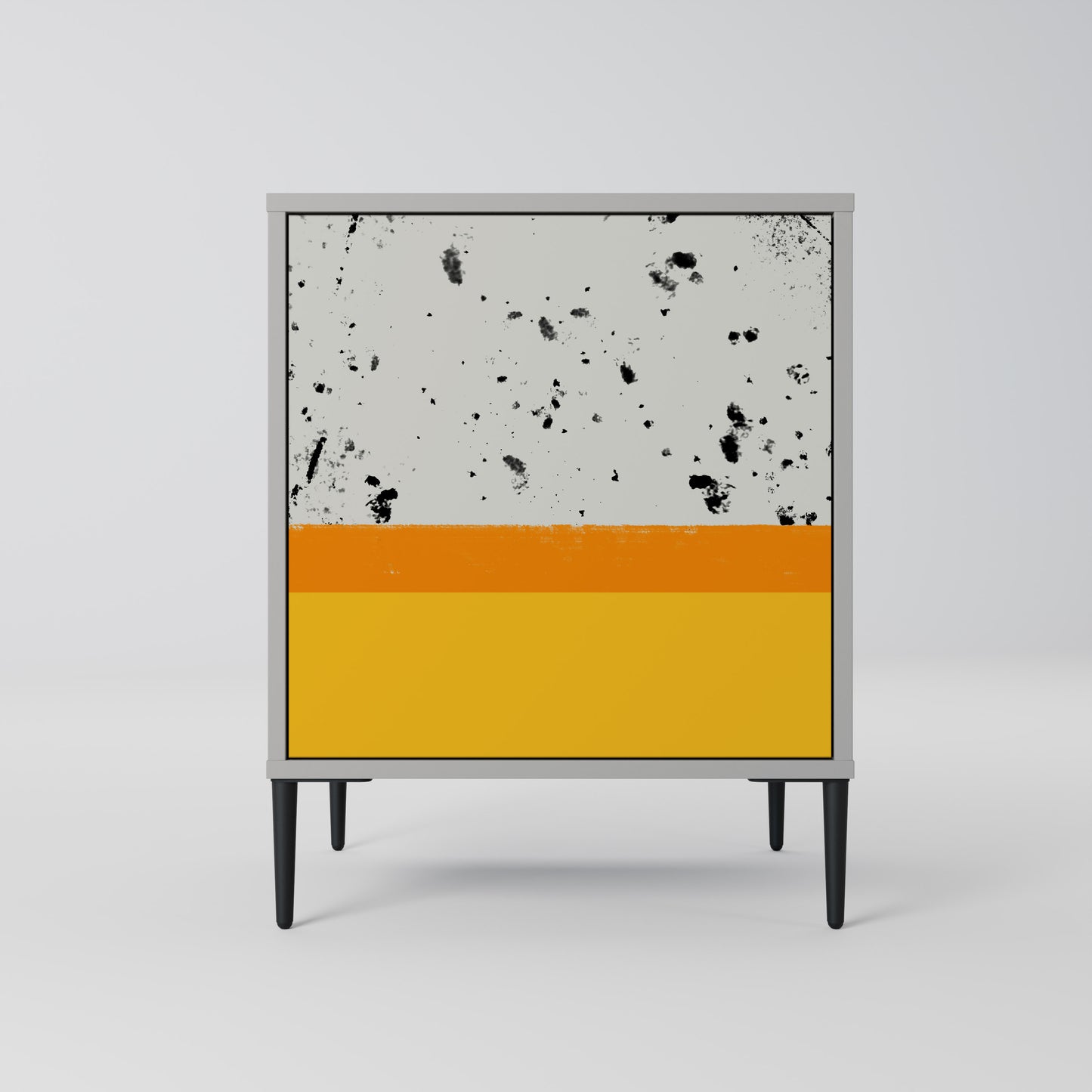 Credenza a 1 anta DYED BY ORANGE con finitura grigia