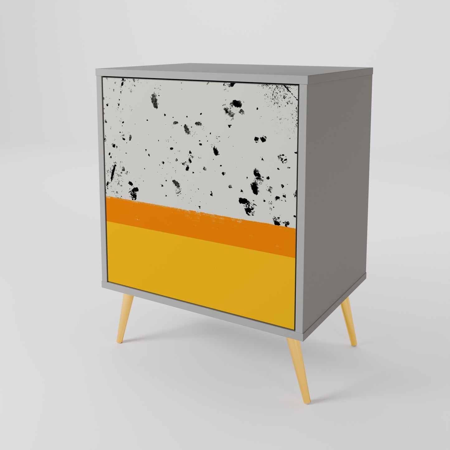 Credenza a 1 anta DYED BY ORANGE con finitura grigia