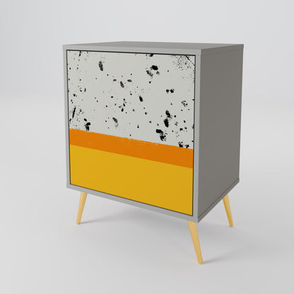 Credenza a 1 anta DYED BY ORANGE con finitura grigia