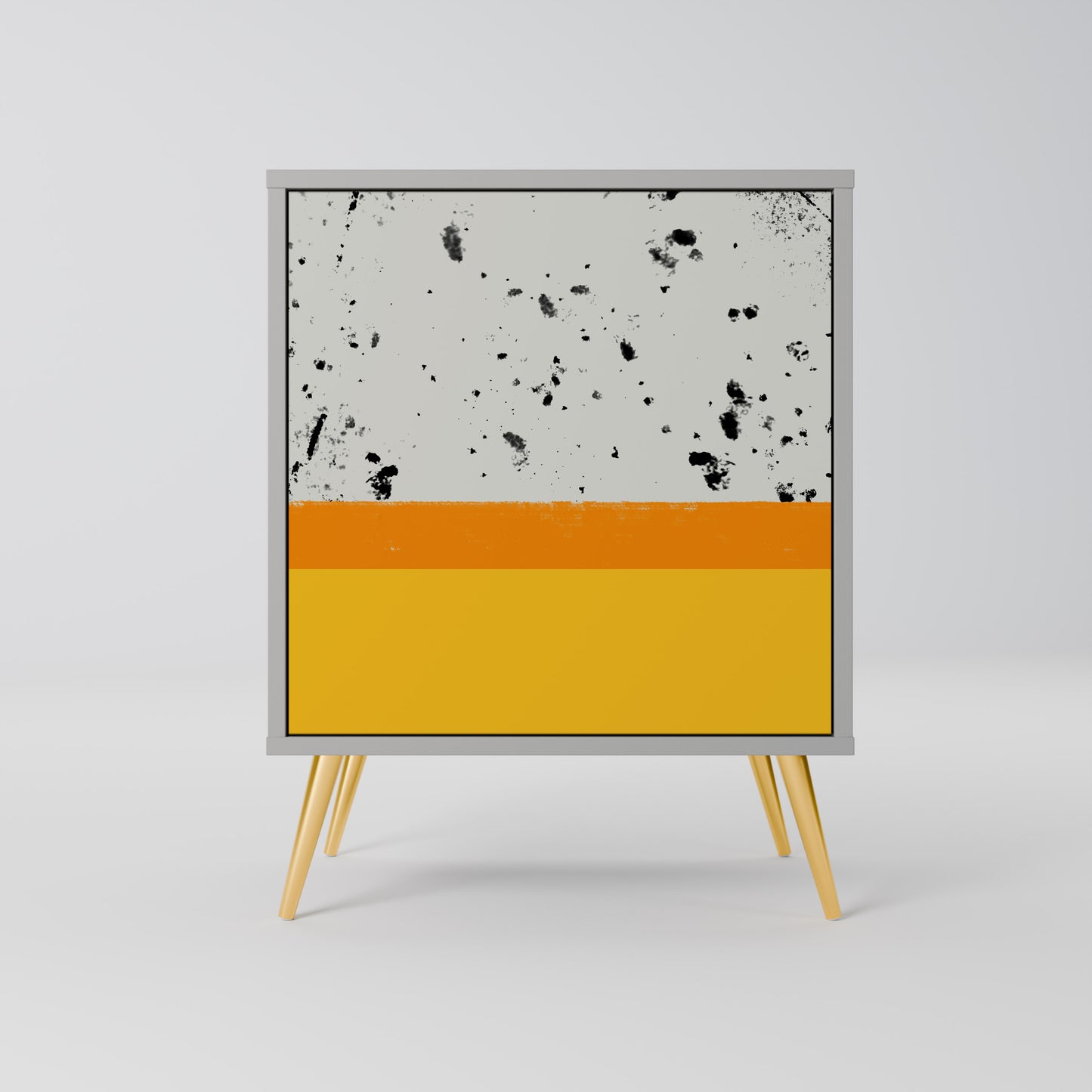 Credenza a 1 anta DYED BY ORANGE con finitura grigia