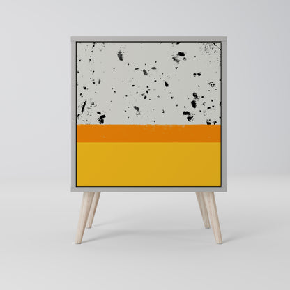 Credenza a 1 anta DYED BY ORANGE con finitura grigia