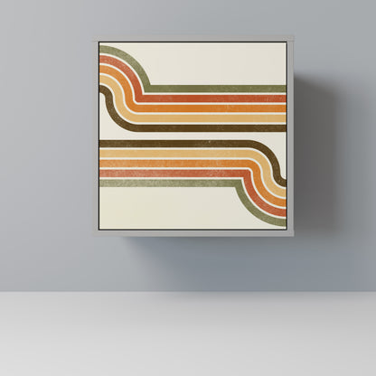 EXCEPTIONAL STREAM 1-Door Sideboard in Grey Finish