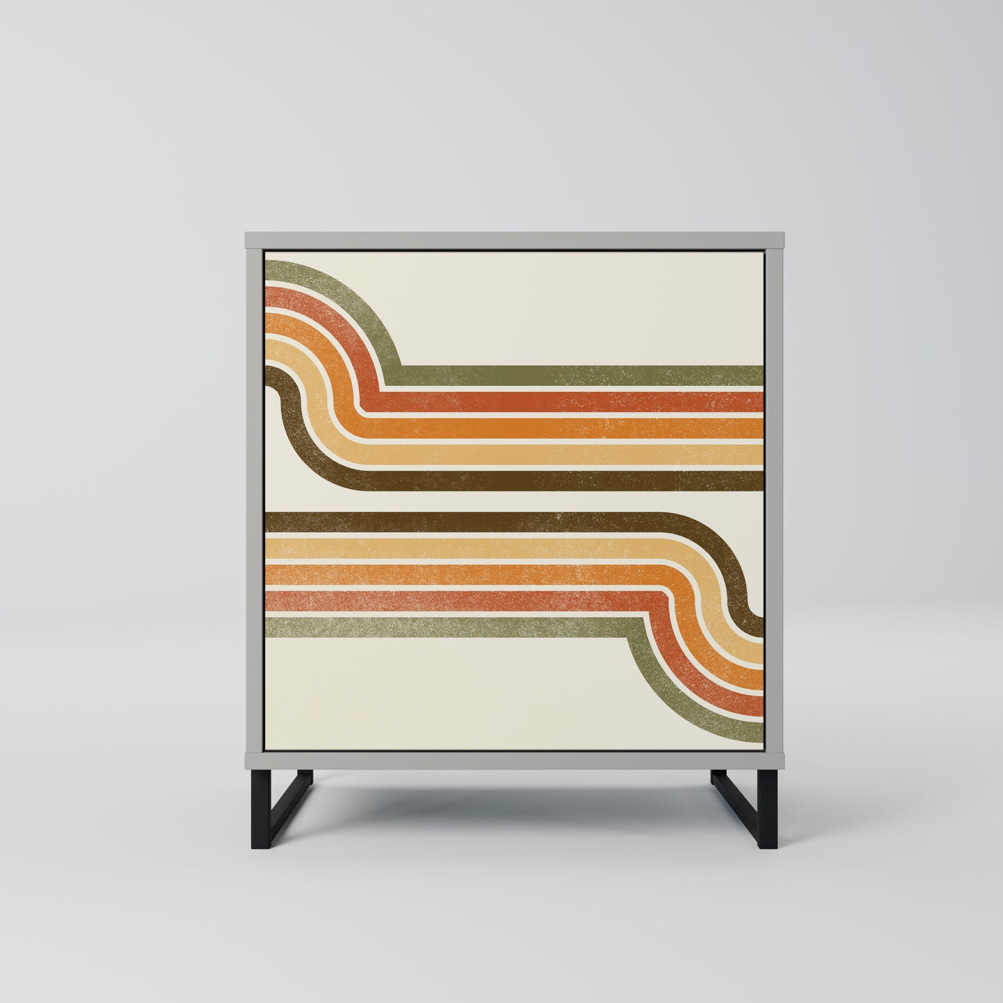 EXCEPTIONAL STREAM 1-Door Sideboard in Grey Finish