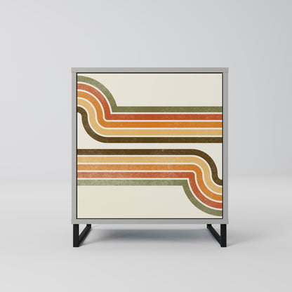 EXCEPTIONAL STREAM 1-Door Sideboard in Grey Finish