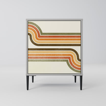 EXCEPTIONAL STREAM 1-Door Sideboard in Grey Finish