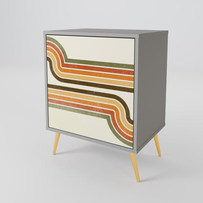 EXCEPTIONAL STREAM 1-Door Sideboard in Grey Finish