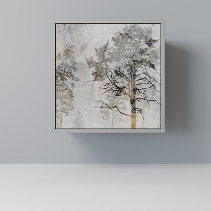 Credenza a 1 anta FADE IN THE TREES in finitura grigia