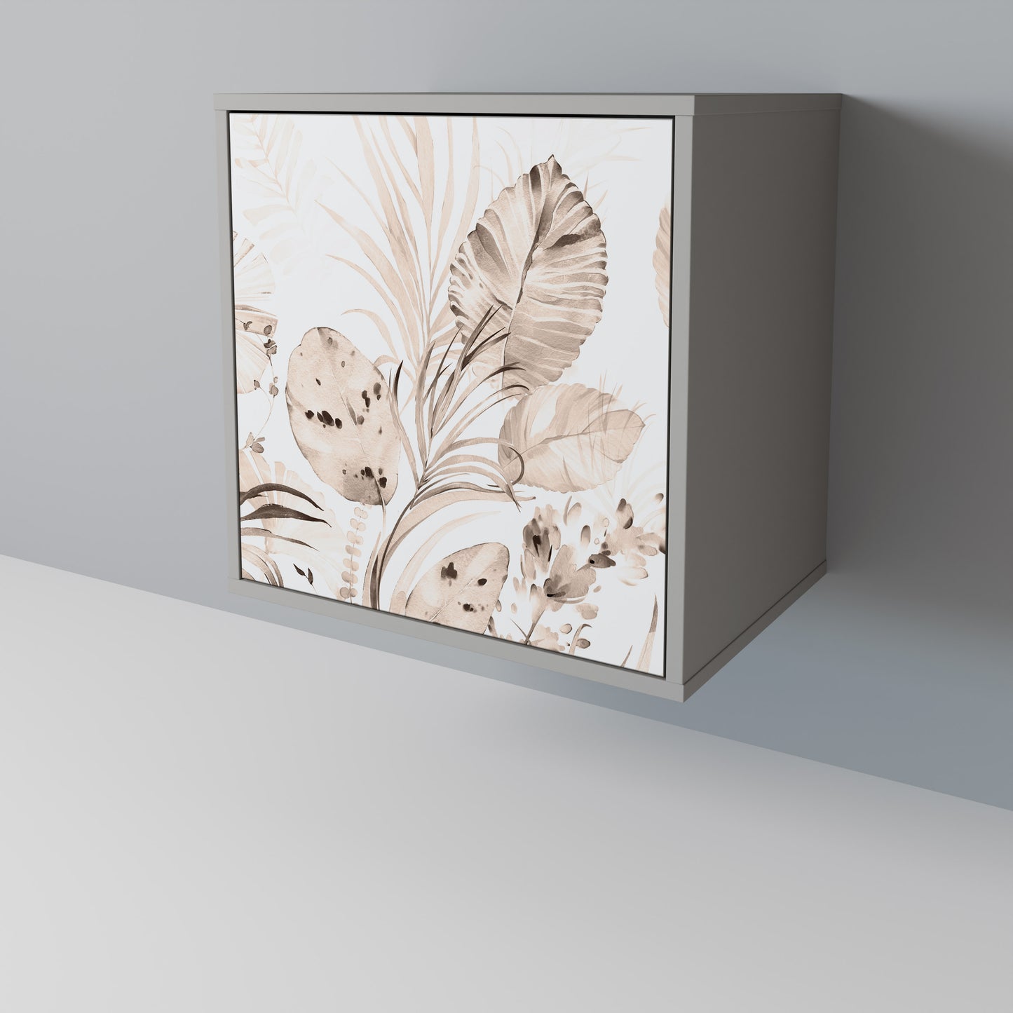 Credenza WILD TENDERNESS a 1 anta con finitura grigia