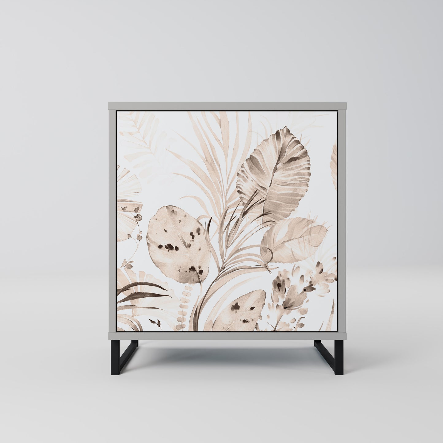 Credenza WILD TENDERNESS a 1 anta con finitura grigia