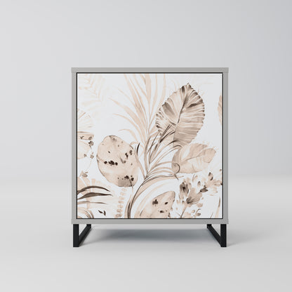 Credenza WILD TENDERNESS a 1 anta con finitura grigia