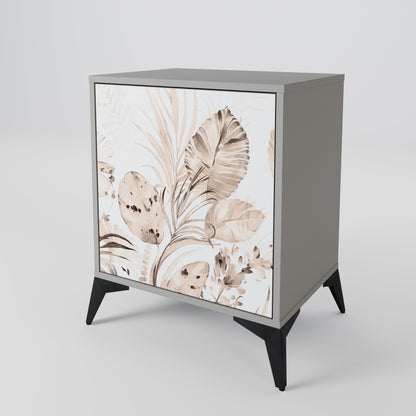 Credenza WILD TENDERNESS a 1 anta con finitura grigia