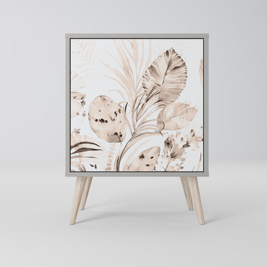 Credenza WILD TENDERNESS a 1 anta con finitura grigia