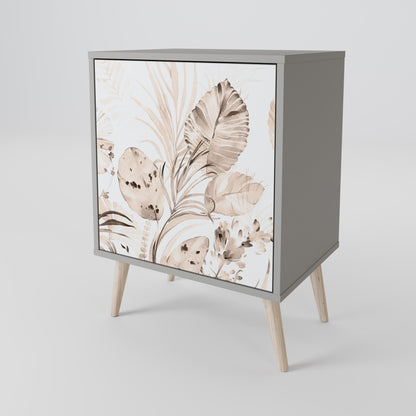 Credenza WILD TENDERNESS a 1 anta con finitura grigia