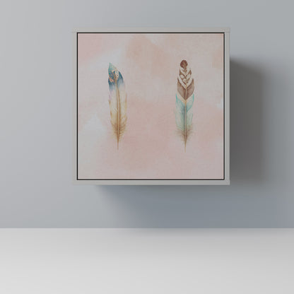 Credenza THE DELIQUESCE a 1 anta con finitura grigia