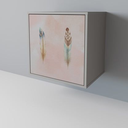 Credenza THE DELIQUESCE a 1 anta con finitura grigia