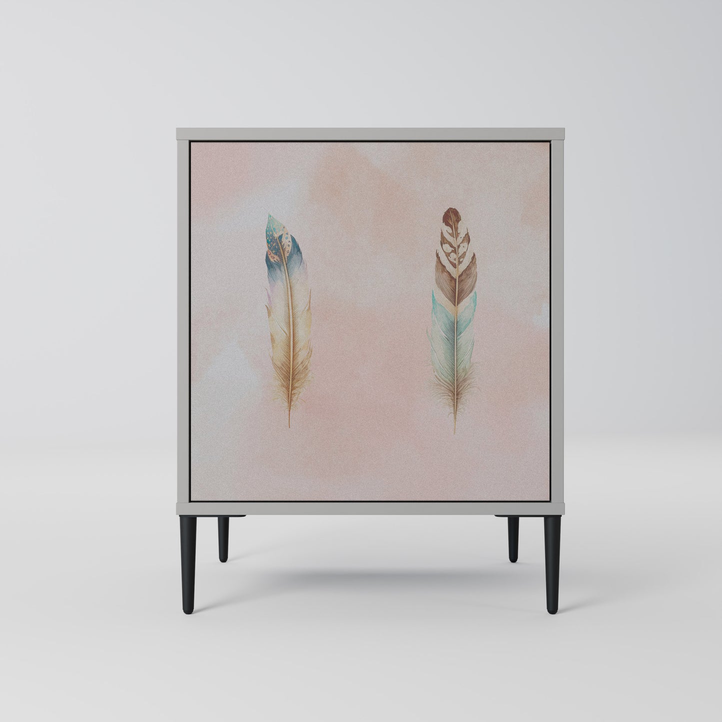 Credenza THE DELIQUESCE a 1 anta con finitura grigia