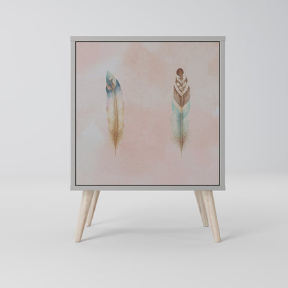 Credenza THE DELIQUESCE a 1 anta con finitura grigia